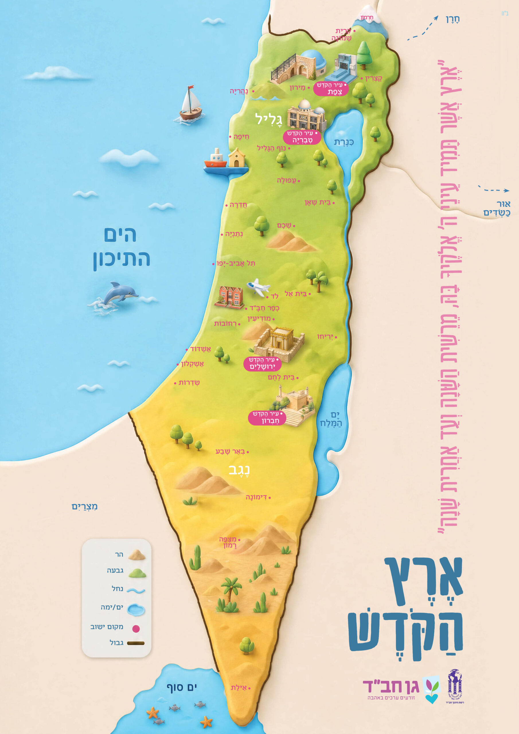מפת ארץ ישראל 2X1.40